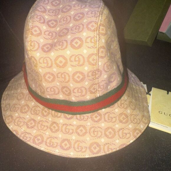 New Gucci Beige Interlocking G logo canvas hat for boys or girls - Picture 9 of 15